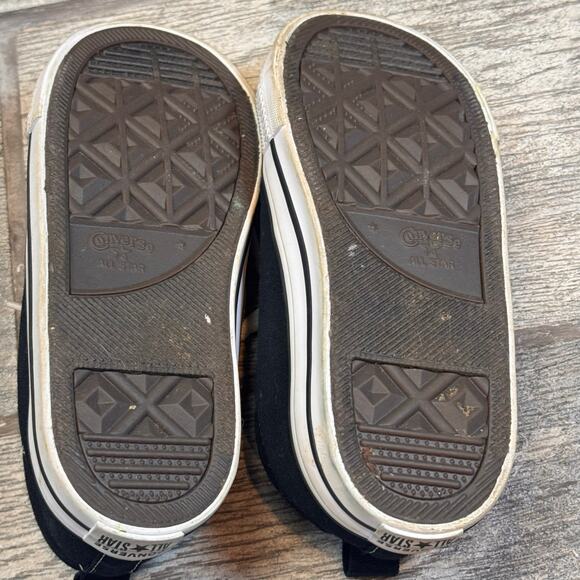 Converse All Star Kids Classic Black and White Sneaker Size 10 - Picture 5 of 6